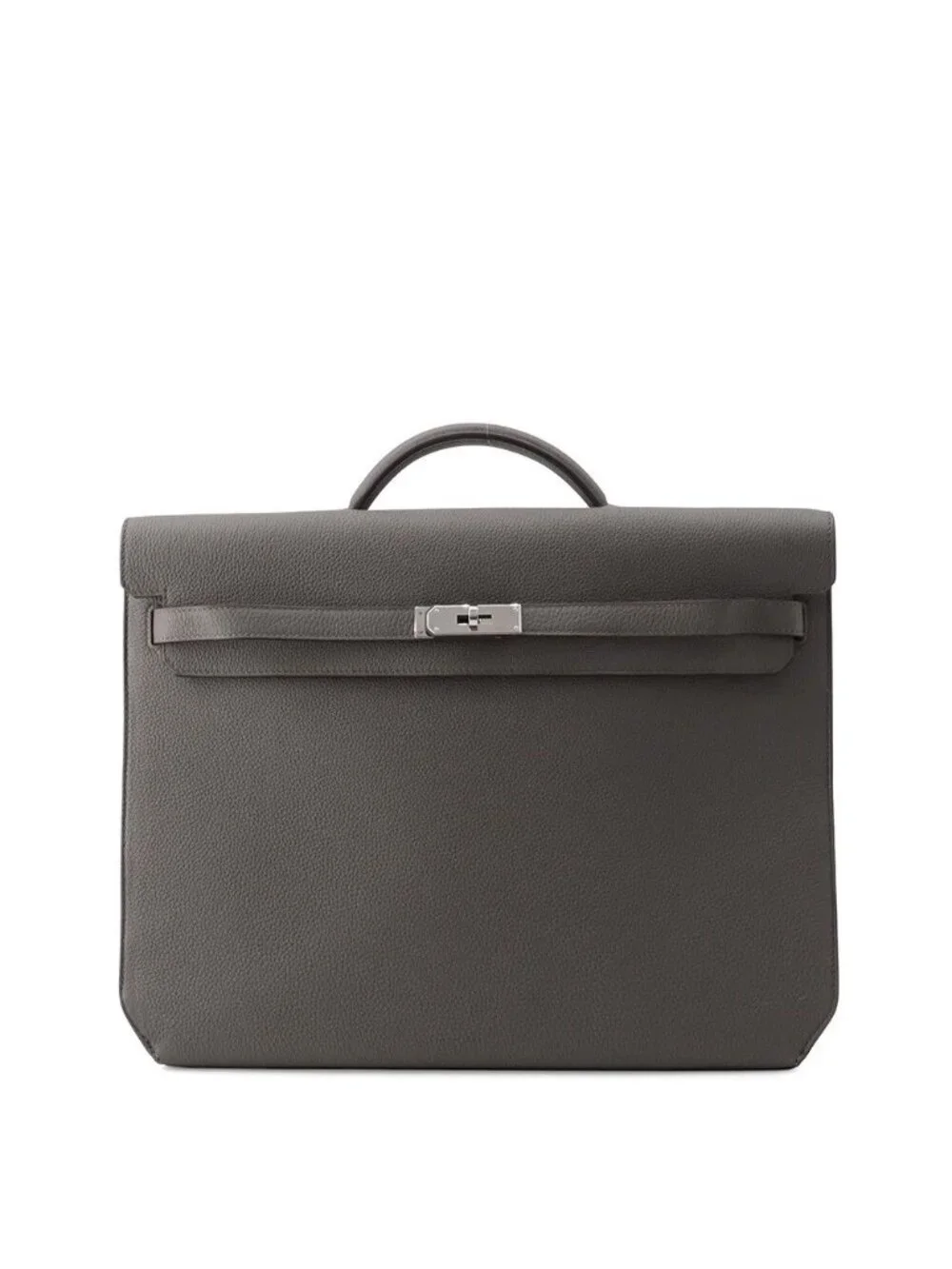 Hermes Kelly Depeches 36 Etain Silver Togo Business Bag